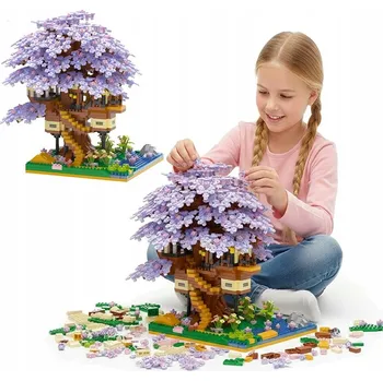 ostatní stavebnice STAVEBNICE SADA VIŠŇOVÝ KVĚT DOMEČEK FIALOVÝ 2229 DÍLŮ PRVKŮ