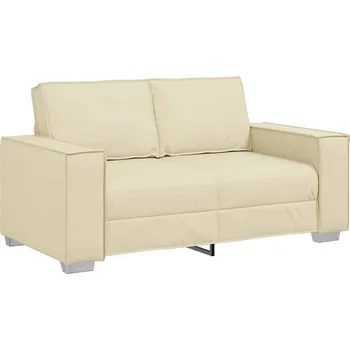 Pohovka vidaXL Pohovka 120cm Krémová textil [4105046]