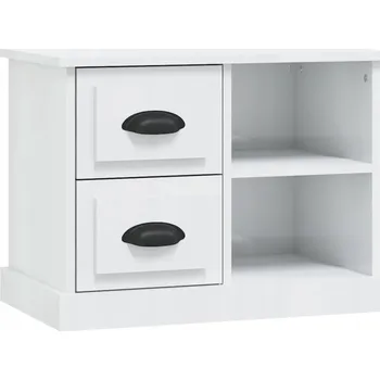 Noční stolek Bílý noční stolek se 2 zásuvkami, 60 x 35,5 x 45 cm