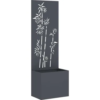 Truhlík vidaXL Soukromí na zahradě Květinový Antracit 50 x 32 x 150 cm [876450]