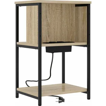 Noční stolek vidaXL Noční skříňka Sonoma dub 38 x 31 x 61 cm kompozitní dřevo [859452]