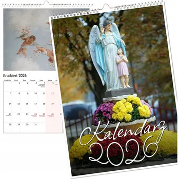 Kalendář Nástěnný kalendář 2026, velký, víceobrázkový NOTES Andělé, andělské sochy, formát A3