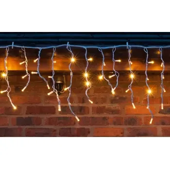 Vánoční osvětlení Profi Venkovní světelný závěs se záblesky 10 m 312 LED teplá bílá