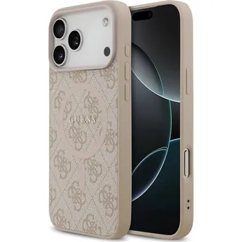 Pouzdro na mobilní telefon Zadní kryt Guess PU Leather 4G Colored Ring MagSafe pro iPhone 17 Pro Max Pink