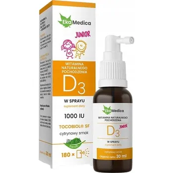 EkaMedica Vitamín D3 JUNIOR Sprej 30ML Kosti Zuby Svaly Imunita Vápník
