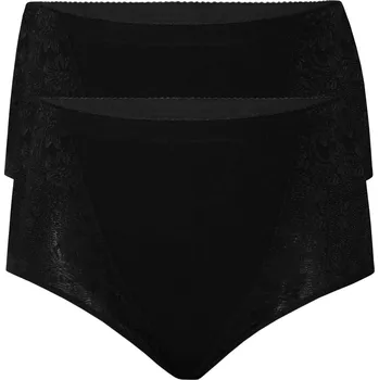 Kalhotky Klasické kalhotky s vysokým pasem Pavlínka 31027 - 2bal 3XL černá