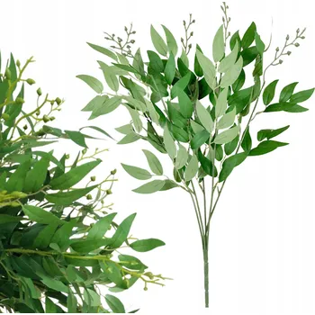 umělá květina UMĚLÉ VĚTVIČKA VRBY, LISTY UMĚLÉ KVĚTY KYTICE, DEKORACE , VÁZA 55 cm