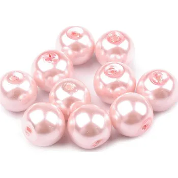 Skleněné voskové perly Ø10 mm, malé, 43B pudrová