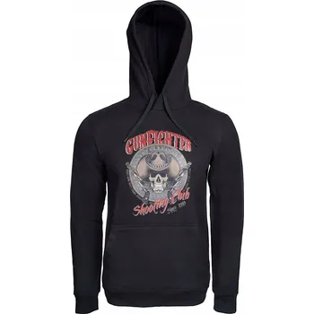 Pánská mikina Mikina s kapucí Bavlněná Sportovní Summit Potisk Gunfighter Černá M