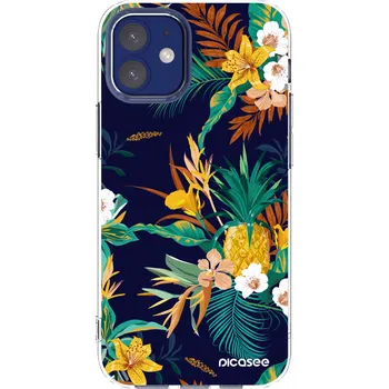 Pouzdro na mobilní telefon Picasee silikonový průhledný obal pro Apple iPhone 12 mini - Pineapple Color