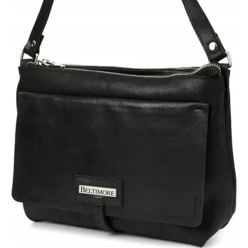 Kabelka Beltimore kabelka přes rameno přírodní kůže černá