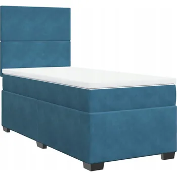 Ložnice Čalouněná jednolůžková postel VidaXL 90x200 cm, odstíny modré