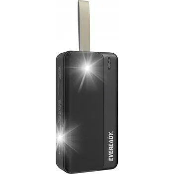 Powerbanka Powerbank Eveready 30000mAh 2xUSB USB-C microUSB RYCHLÝ černý