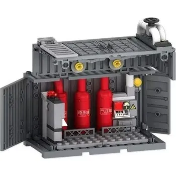 ostatní stavebnice Akční vojenský tábor 118 ks Kontejnerová základna Strážní věže Arzenál Velitelská stanoviště Modelové bloky DIY stavebnice pro kluky Dětská sada