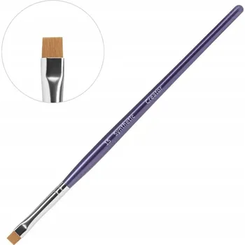 Kosmetický štětec Štětec Synthetic #15 CREATOR na obočí rovný, fialová rukojeť