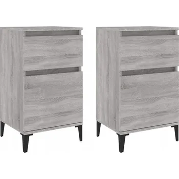 Noční stolek Elegantní noční stolky šedý dub sonoma 40 x 35 x 70 cm