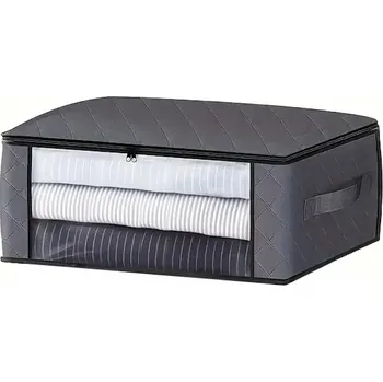 Obal / Taška na Uložení Lůžkovin s Uchem, Prošívaný, Šedý