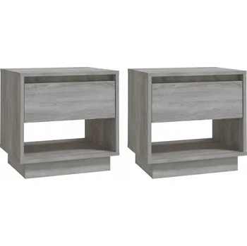 Noční stolek Noční stolky šedé dub sonoma 45 x 34 x 44 cm, 2 ks