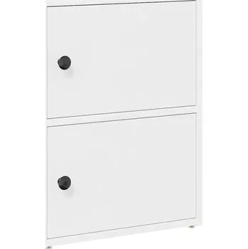 Knihovna Bílá knihovna/regál 40 x 24 x 52 cm s dvířky, materiál dřevotříska