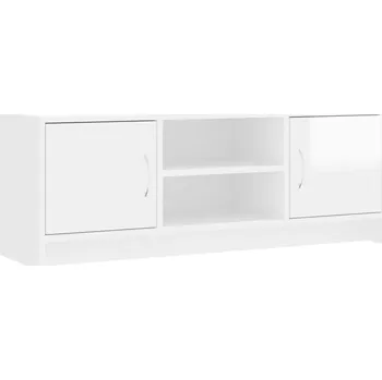 Televizní stolek Bílá TV skříňka RTV 102 x 30 x 37,5 cm, vysoký lesk