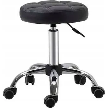 Barová židle Barová Židle Care Life , černá, 54 cm, umělá kůže