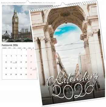 Kalendář Nástěnný kalendář 2026 velký, víceobrázkový - Evropská města, hlavní města - formát A3