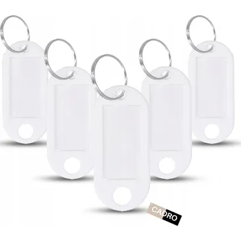 Přívěsky na klíče identifikační štítky přívěsek klíčenky 5x2 cm bílé 5 kusů