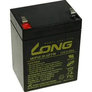 Záložní baterie Olověná Akumulátor Long Long 12V 2,9Ah F1 (WP2.9-12TR)
