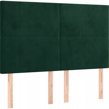 Čelo postele sametové - 144x118 cm, tmavě zelené