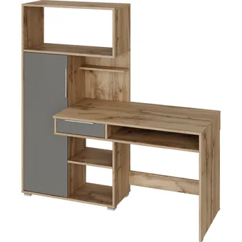 Obdélníkový psací stůl MEBLE-CRAFT 150 x 58 x 149,3 cm dub wotan, grafit