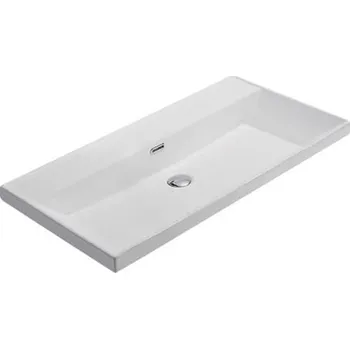 Nábytkové umyvadlo SAT B-Way 81x46,5 cm bílá matná s otvorem pro baterii uprostřed SATBW8046WM