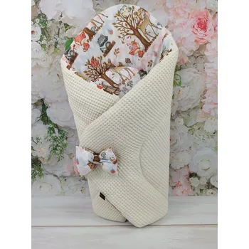 Zavinovačka Nikatymi zavinovačka zavinovačka pro miminko 80x80 vaflová krémová