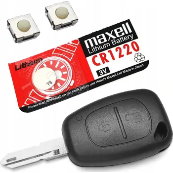 Autoklíč Náhradní obal klíče 2-tlačítkový, RENAULT TRAFIC, MASTER, KANGOO (NE73) + dárek