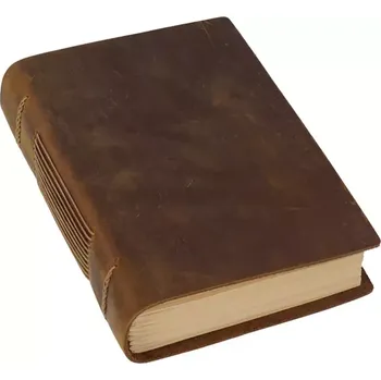 Diář Zápisník - Diář z pravé kůže 19x14 cm Traditional Hnědý