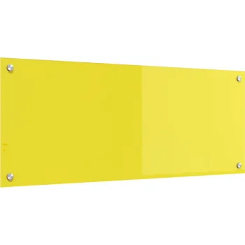 Kuchyňská linka vidaXL Kuchyňská zástěna Žlutá 100 x 40 x 0,6 cm tvrzené sklo [42001259]