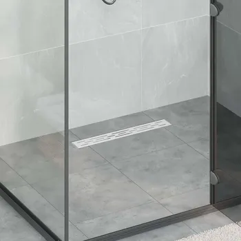 Sprchový odtok s designem linie Stříbrná 50 cm
