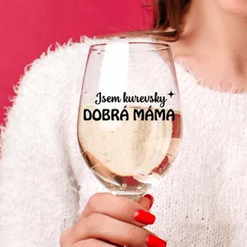 Sklenice Ahome CZ Čirá sklenice na víno 450ml - Dobrá máma