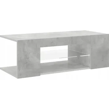 Televizní stolek TV stolek s RGB LED osvětlením, Šedá Betonu, 90x39x30 cm