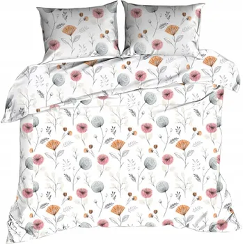 Povlečení Bavlněné Povlečení 160x200 POLSKÁ KŮRA 100% BAVLNA pastelové pampelišky