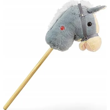 Hobby horsing Milly Mally Koník na tyči Hobby Horse 70 cm Šedý - řehtání, klapot, cval 18m+