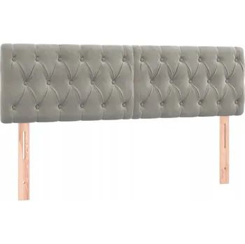 Čelo postele sametové světle šedé 160x78 cm