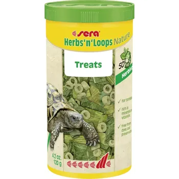 Krmivo pro terarijní zvíře Sera Herbs'n'Loops Nature 1000ml (Sera Bylinná směs pro želvy 1L (120 g))