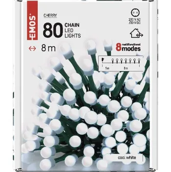 Vánoční dekorace Vánoční osvětlení na stromeček Emos venkovní 8 m 51 - 100 žárovek