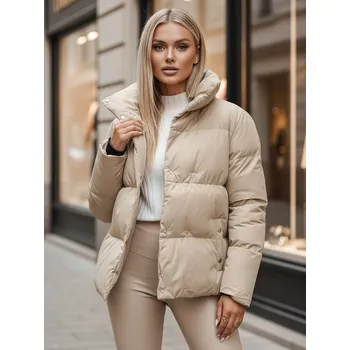 Dámská zimní prošívaná bunda LARO Dstreet TY4703z Barva: Béžová, Velikost: XL