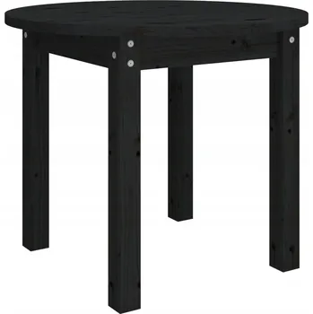 Konferenční stolek Černý konferenční stolek z masivního borovicového dřeva 55 x 45 cm