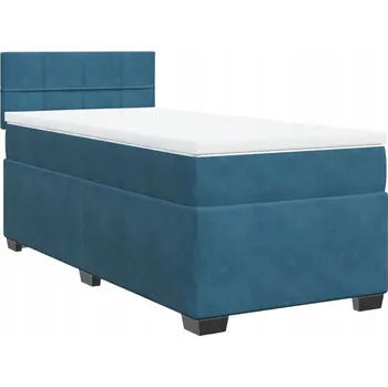 Postel Čalouněná jednolůžková postel VidaXL 90x200 cm, odstíny modré