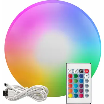 Venkovní osvětlení ZAHRADNÍ LED LAMPA | Solární koule RGB 20 cm | zapichovací, pozemní, bílá mléčná