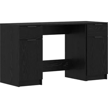 Psací stůl vidaXL Stůl se zásuvkou Černý dub 133 x 50 x 75 cm kompozitní dřevo [3332512]