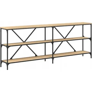 Konferenční stolek Konzolový stolek dub sonoma 200 x 30 x 75 cm s železným rámem