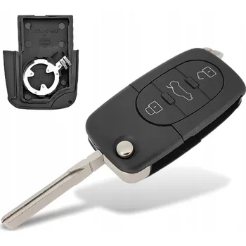 Autoklíč Náhradní obal klíče 3-tlačítkový, AUDI A3 A4 A6 A8 TT (HU66)